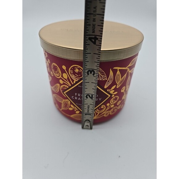 Bath & Body Works 3-Wick Scented Candle in Frosted Cranberry 14.5 oz - Picture 7 of 10